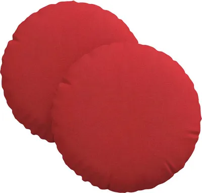 Produktbild von vidaXL Sitzkissen 2 stk. Stoff Rot Ø30 x 13 cm