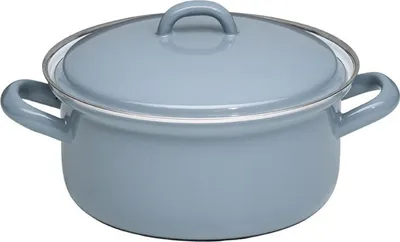 Produktbild von Riess Kasserolle mit Deckel Ø18cm 1,6L Pure Grey Emaille