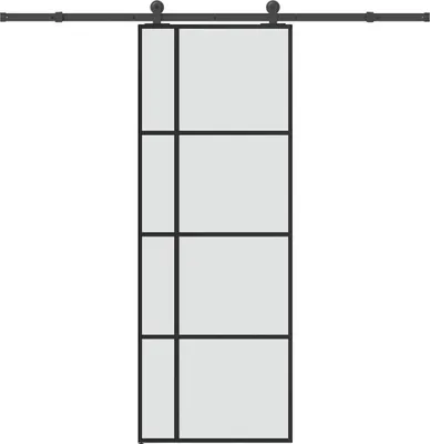 Obrázok produktu pre Posuvné dvere s kovaním 76x205 cm ESG sklo a hliník 3332912