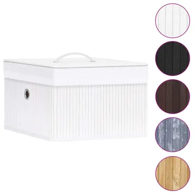Obrázok produktu pre vidaXL Bambusové úložné boxy 4 ks Biele