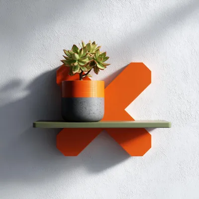 geometrisches X-Wandregal – Decords Wandregal, Produktansicht 1
