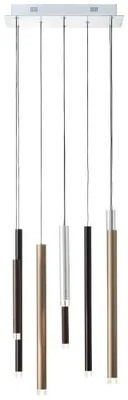 Immagine prodotto di BRILLIANT Lampe Cembalo LED a sospensione 8flg marrone/caffè | 8x 4W LED integrati, 352lm, 3000K | Dimmerabile in 3 livelli tramite interruttore a parete | Altezza regolabile / cavo accorciabile