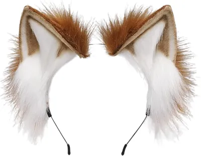 Produktbild von ZFKJERS Handgefertigtes Fell Fuchs Katzenohren Stirnband Fursuit Kopfbedeckung Cosplay Kostš¹m Party Zubeh?r