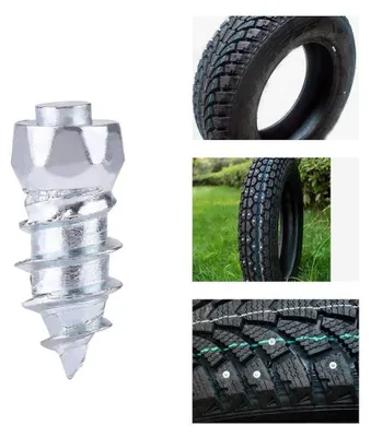 Imagen del producto de 100 unidades de clavos para neumáticos: antideslizantes y antielhielo, para automóviles y motocicletas