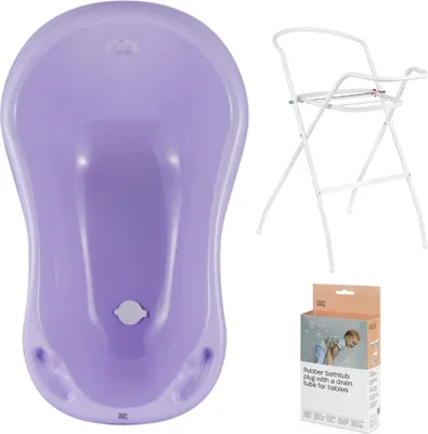 Produktbild von Babywanne, Ständer, Abfluss – Lila