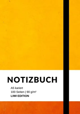 Produktbild von Notizbuch A5 kariert - 100 Seiten 90g/m² - Soft Cover -Papier
