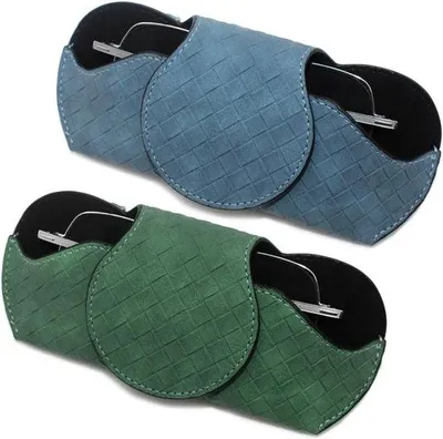 Produktbild von 2er-Sonnenblende-Halter, Brillenhalter, Aufbewahrungsbox, Leder-Brillenhalter mit Clip für Sonnenblende, Sonnenblende, Zubehör
