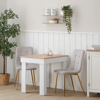 Image de Chaise Salle à Manger Lot de 2 Crème Design Moderne Chaises de Cuisine Chaises pas Cher Fauteuil Rembourrée