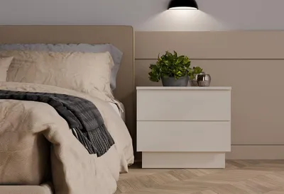 Produktbild von Moderner Nachttisch AMBER mit 2 geräumigen Schubladen