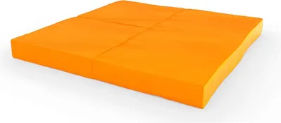 Produktbild von Turnmatte 2-teilig Komet 100x100x10 Orange-Gelb | Weichbodenmatte | Gymnastikmatte | Fitnessmatte