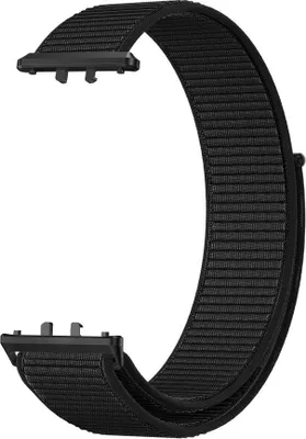 Produktbild von Nylon Armband Für Samsung Galaxy Fit 3 SM-R390 Strap Sport Tracker Uhrenarmband Schwarz