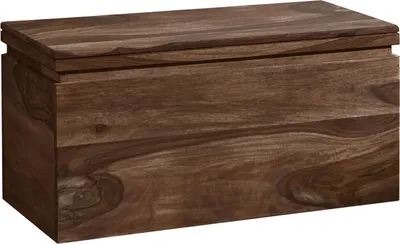 Immagine prodotto di MASSIVMOEBEL24 | TORONTO #116 Cassapanca in legno di sheesham - decapato / smoked cherry 80x40x40