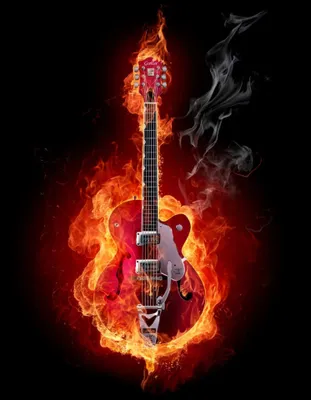 Produktbild von Malen nach Zahlen 5d Diamond Painting Brennende Gitarre Malen nach Zahlen 30x40cm