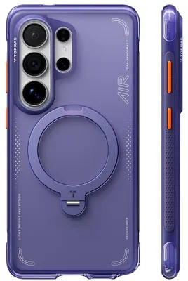 Produktbild von Handyhülle mit 360° drehbarem Standfuß für Galaxy S26 Ultra, Torras Ostand Q3 Air mit MagSafe, Violett