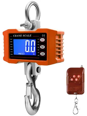 Kranwaage 1000 kg mit Fernbedienung, LCD, orange