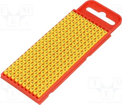 Zdjęcie produktu dla 200 sztuk etykiet do oznaczania kabli i przewodów, żółte, 561-01014. Etykiety do kabli, szerokość 2-2,8 mm