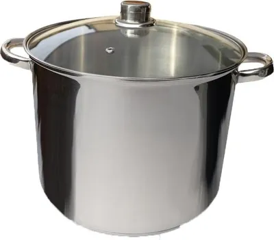 Produktbild von Fleischereischale aus Edelstahl + Glasdeckel ø 28 cm - 14 l - Der Praktische