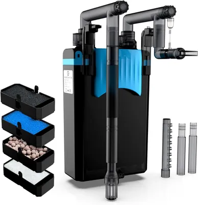 Obrázok produktu pre Akvarijný filter 400 L/h, 4-stupňová filtrácia, 3 výstupy, pre malé akváriá