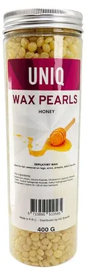 Produktbild von UNIQ Wachsperlen Honig 400g - Elastisches Hartwachs zur Haarentfernung ohne Vliesstreifen