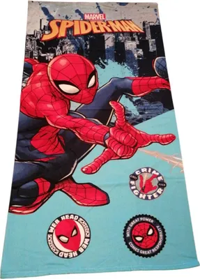 Produktbild von Spider-Man "Netzwurf" Strandtuch / Strandlaken / Badetuch 70 x 140cm | 100% Polyester