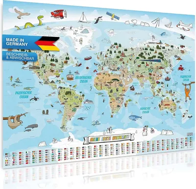 Immagine prodotto di Poster Kids World Map XXL - Tedesco