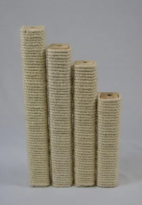 Produktbild von animal-design Vollholz Sisal Ersatzholm Ersatzstamm für Kratzbäume und Katzenbäume Ersatzteil Kratzstamm Säule, Länge:50 cm, Holmstärke:7 x 7 cm, Seilstärke:8 mm