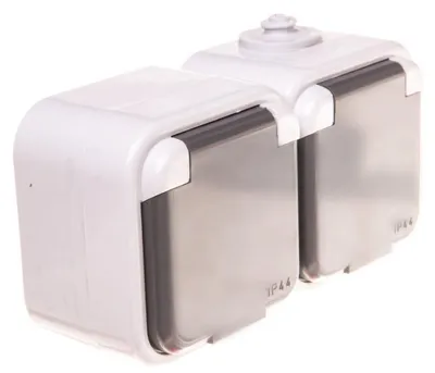 Productafbeelding van Ospel GNH-2DZ/30/w, grijs, IP44, 16 A, 72 mm, 51 mm, 90 mm