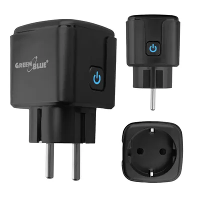 Produktbild von Ferngesteuerte WLAN-Steckdose von GreenBlue Android/iOS/Alexa/Google Home Timer Leistungsmesser max. 16 A/3840 W GB735 B