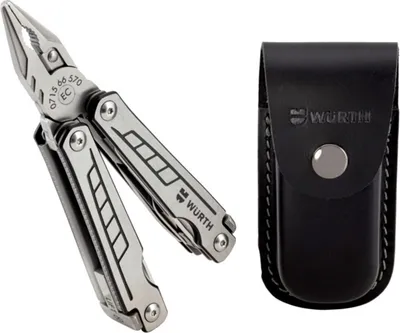 Produktbild von Würth Multitool mit Ledertasche Multifunktionswerkzeug Set 2 teilig