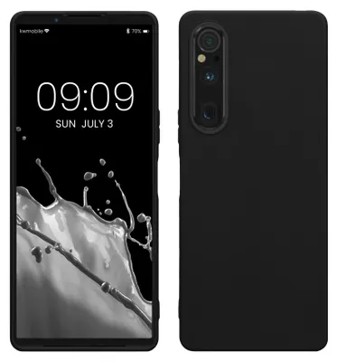 Produktbild von kwmobile Handyhülle für Sony Xperia 1 V Hülle - TPU Case - Kabelloses Laden - Schutzhülle Cover in Schwarz