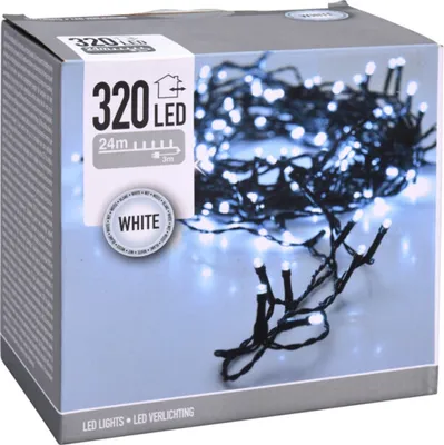 Obrázek produktu pro Domácí a styling vánoèní strom osvìtlení 24 m guma bílá 320 kusù