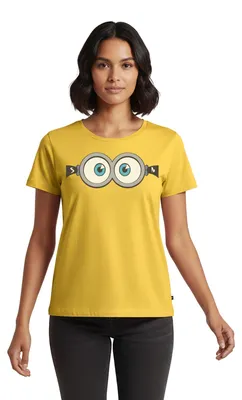 Produktbild von Spreadshirt Minions Phil Jerry Gesicht Kostüm Fasching Frauen Premium T-Shirt, 4XL, Sonnengelb