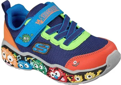 Image de Skechers WIP 407312N-NVMT in Navy & Blue Textile/ Lime & Red Synthetic/ Multi Trim color size 26