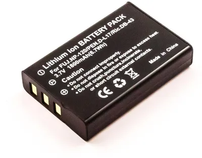 Produktbild von Akku für Pentax Optio 750Z Li-Ion 3,7 Volt 1600 mAh schwarz.