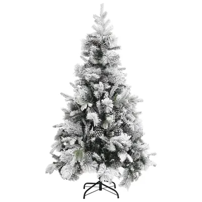 Immagine prodotto di Albero di Natale con Neve Floccata e Pigne 195 cm PVC e PE