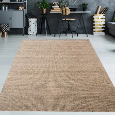 Image de Tapis naturel couleur terre cuite - 120 x 170 cm