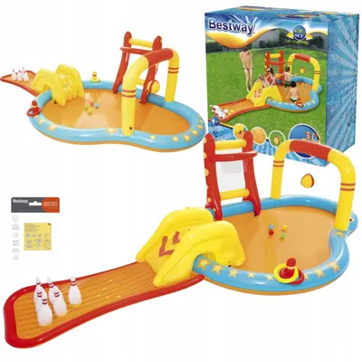 Produktbild von Bestway 53068 Aufblasbarer Wasserpark 435x213 cm für Kinder