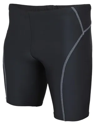Produktbild von Aquarti Herren Badehose Knielang Schwimmhose Jammer, Farbe: Schwarz / Grau, Größe: XXL