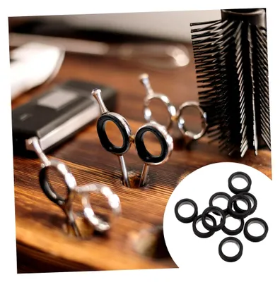 Produktbild von 10 Stück Silikon Fingerringe für Haarscheren und Haustierscheren
