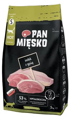 Produktbild von PAN MEAT Katzentrockenfutter PUTE UND GANS knusprig S 5 kg