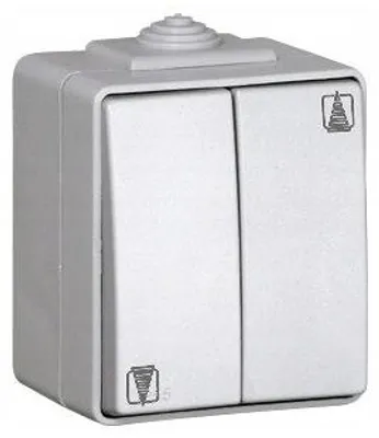 Produktbild von EFAPEL Jalousieschalter Aufputz IP65 Weiß 48281CBR