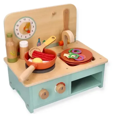Productafbeelding van Kleine houten keuken met accessoires