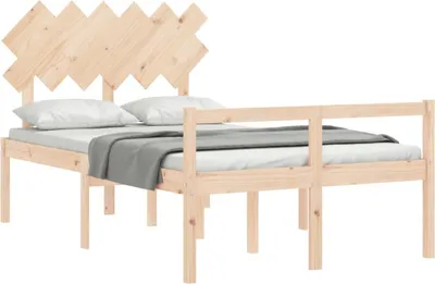 Produktbild von vidaXL Seniorenbett mit Kopfteil 120x200 cm Massivholz