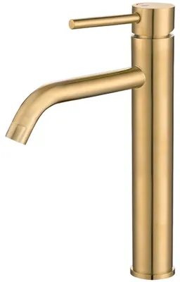 Waschtischarmatur Einhebelmischbatterie Messing mattgold rund Ason