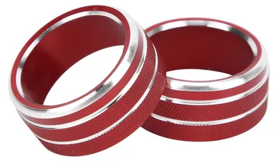 Obrázok produktu pre Air Conditioning Knob Trims Rings Red Aluminum Alloy Decoration Replacement for Camry 2018-2020