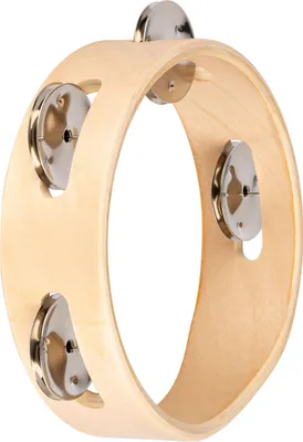 Produktbild von Meinl Nino Tamburin, 6 Zoll, 1-reihig, aus Ahornholz mit verchromten Stahlschellen