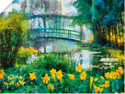 Produktbild von ARTland Poster Brücke über den See Größe: 120x90 cm