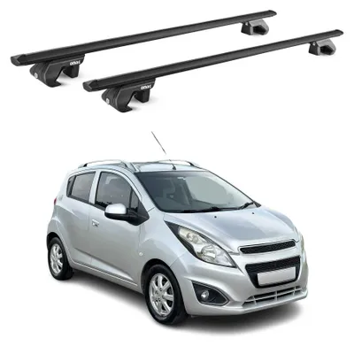 Produktbild von Dachträger Grundtäger für Chevrolet Spark M300 2010-2015 90kg Alu Schwarz, KI-generiertes Bild