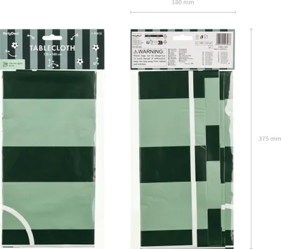 Produktbild von Papiertischdecke 180x120cm Fußballfelder Motiv Grün / Weiß