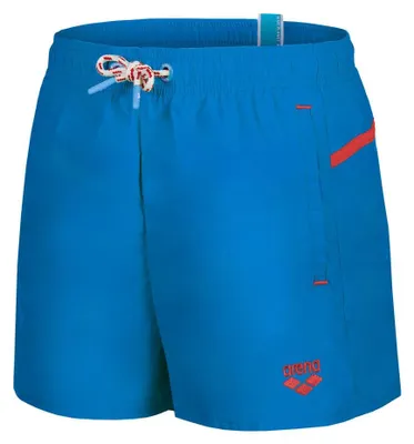 Productafbeelding van Arena Jungen Pro_File strandzwemshort, blauw met blauw-koraalprint, maat 12